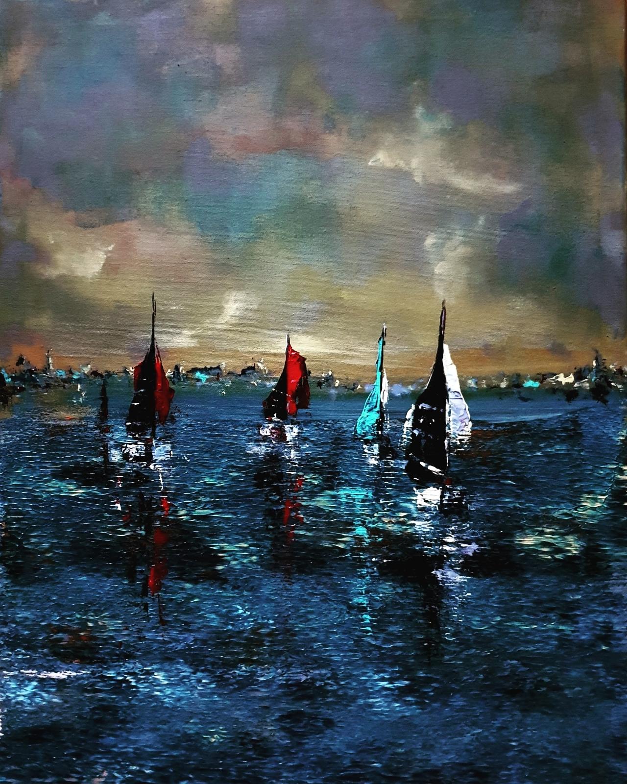 ArteDiAlina.com painting: between sky and sea